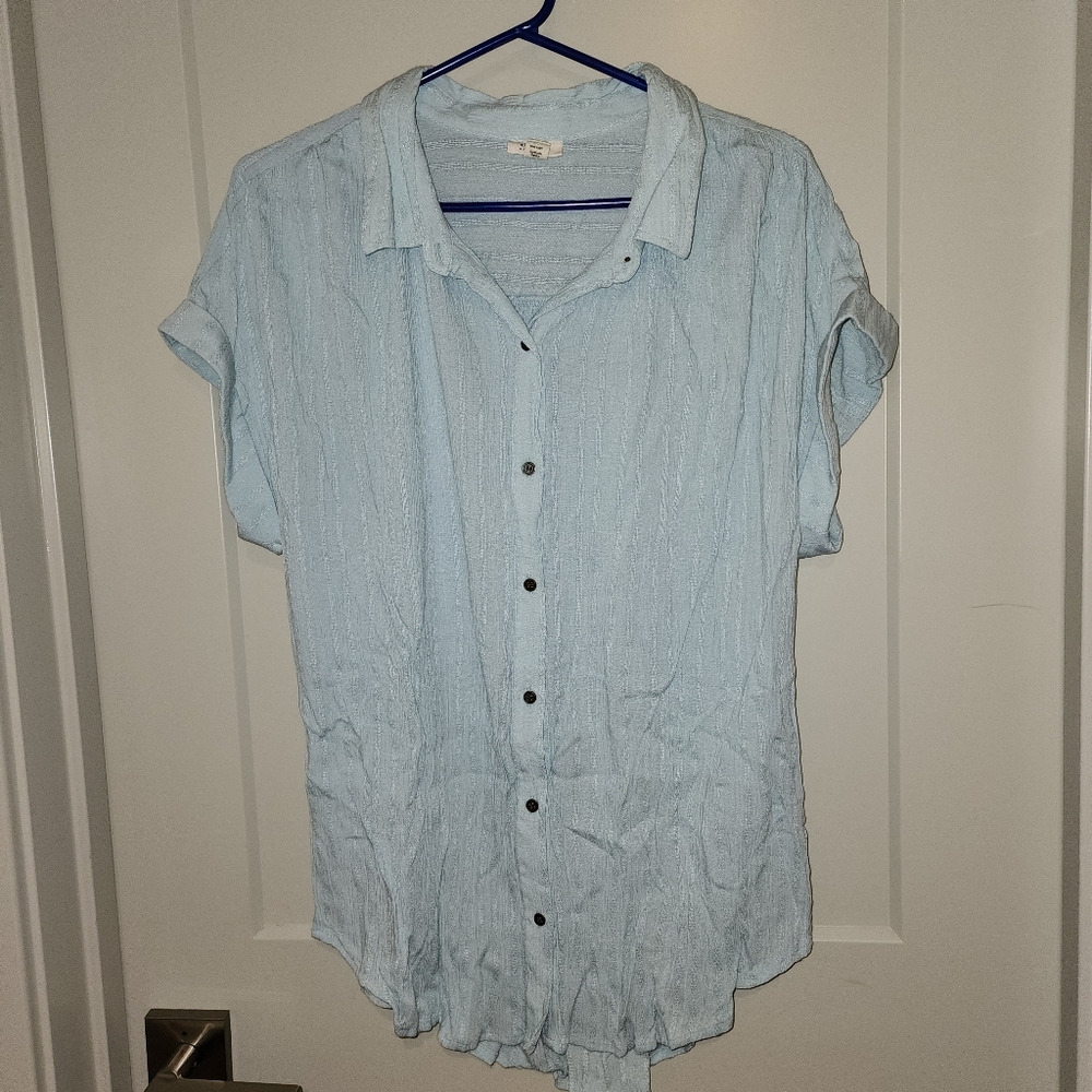 Baby Blue Button Up